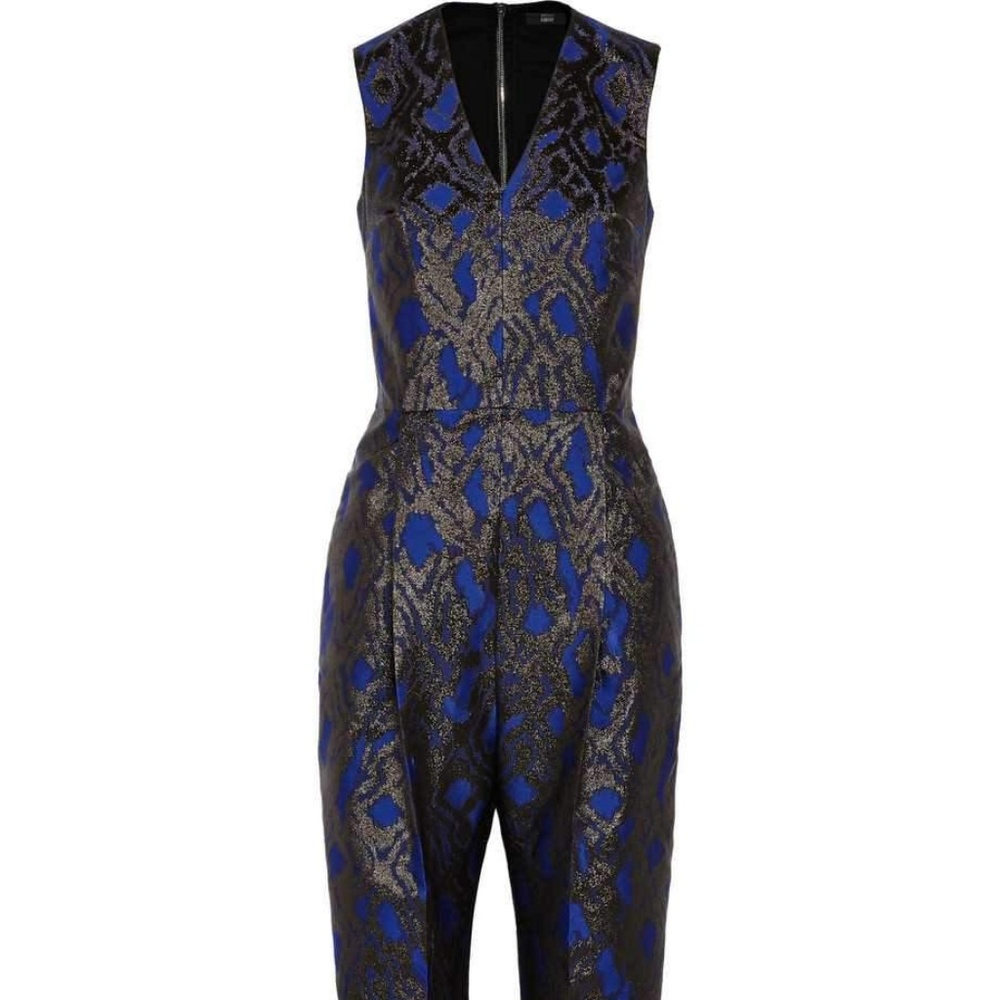 Markus Lupfer Sophie Metallic Blue Jumpsuit Sz S - Picture 7 of 8